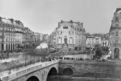 Indvielsen af Fontaine Saint-Michel, 1860 af French Photographer